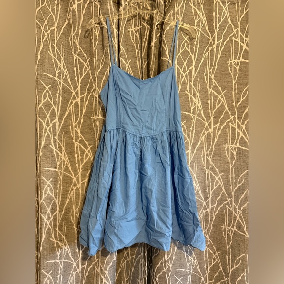 aerie Dresses & Skirts - Aerie Blue Spaghetti Strap Mini Dress size L